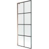 Mexen Next L Bathtub Screen 1-Panel 70 x 150 cm, Black Pattern, Rose Gold - 895-070-000-03-77-60