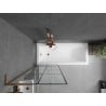 Mexen Next L Bathtub Screen 1-Panel 70 x 150 cm, Black Pattern, Rose Gold - 895-070-000-03-77-60