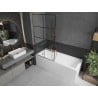 Mexen Next L bathtub screen 1-wing 90 x 150 cm, black pattern, rose gold - 895-090-000-03-77-60