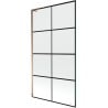Mexen Next L 1-panel bath screen 100 x 150 cm, black grid, rose gold - 895-100-000-03-77-60