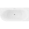 Mexen Mia right corner freestanding bathtub 150 x 75 cm, white, chrome overflow - 52691507500P-01