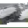 Mexen Mia free-standing corner bathtub right 150 x 75 cm, white, brushed gun gray overflow - 52691507500P-66