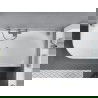 Mexen Mia free-standing corner bathtub right 150 x 75 cm, white, brushed gun gray overflow - 52691507500P-66