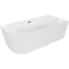 Mexen Mia freestanding corner right bathtub 150 x 75 cm, white, gun metal overflow - 52691507500P-95