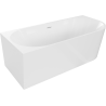 Mexen Mia free-standing corner left bathtub 160 x 75 cm, white, white overflow - 52691607500L-20