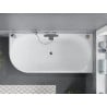 Mexen Mia freestanding right corner bathtub 160 x 75 cm, white/black, chrome drain - 52691607575P-01
