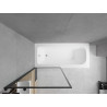 Mexen Vega rectangular bathtub 150 x 70 cm with housing and 1-wing screen 80 cm, black pattern - 550115070X9308017070
