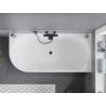 Mexen Mia freestanding corner bath right 160 x 75 cm, white/black, black overflow - 52691607575P-70