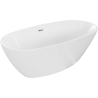 Mexen Eris freestanding bathtub 155 x 80 cm, white, chrome overflow - 53441558000-01