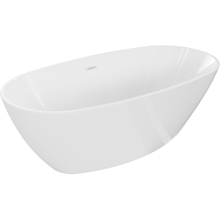 Mexen Eris freestanding bathtub 155 x 80 cm, white, white overflow - 53441558000-20