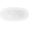 Mexen Eris freestanding bathtub 155 x 80 cm, white, white overflow - 53441558000-20