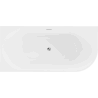 Mexen Mia freestanding corner bathtub left 67 x 31 inches, white, chrome overflow - 52691708000L-01