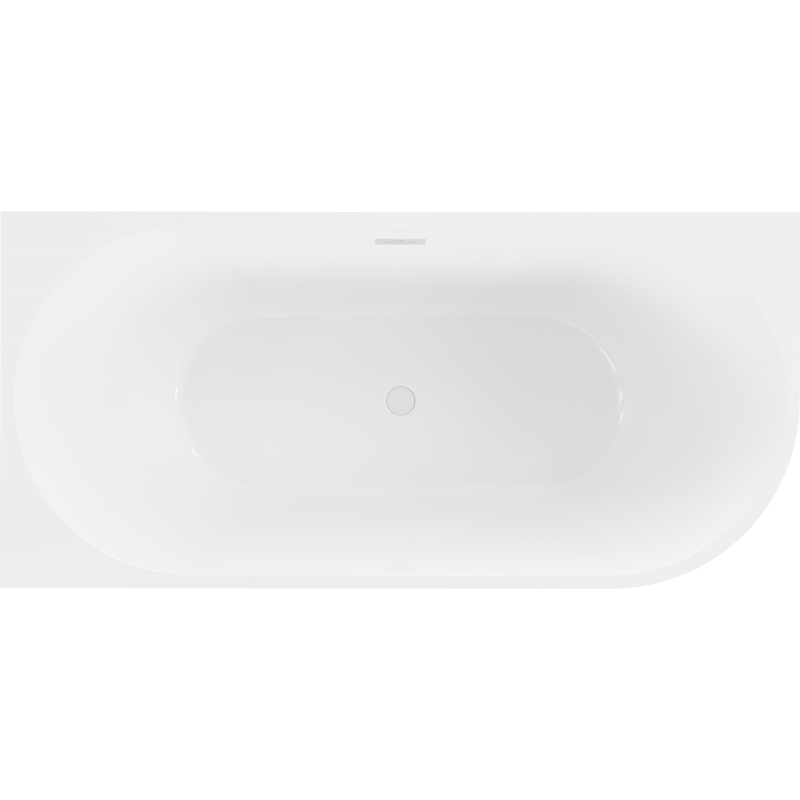 Mexen Mia freestanding corner bathtub left 170 x 80 cm, white, white overflow - 52691708000L-20