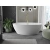Mexen Eris freestanding bathtub 155 x 80 cm, white, gold overflow - 53441558000-50