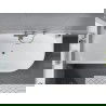 Mexen Mia freestanding corner left bathtub 170 x 80 cm, white, gun metal overflow - 52691708000L-95