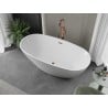 Mexen Eris freestanding bathtub 155 x 80 cm, white, overflow rose gold - 53441558000-60