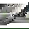 Mexen Eris freestanding bathtub 155 x 80 cm, white, brushed gun gray overflow - 53441558000-66