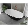 Mexen Eris freestanding bath 155 x 80 cm, white/black, rose gold overflow - 53441558075-60