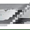 Mexen Mia freestanding corner bath left 170 x 80 cm, white/black, chrome overflow - 52691708075L-01