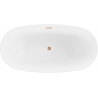 Mexen Eris freestanding bathtub 155 x 80 cm, white/black, brushed copper overflow - 53441558075-65