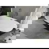 Mexen Eris freestanding bathtub 155 x 80 cm, white/black, gun metal overflow - 53441558075-95