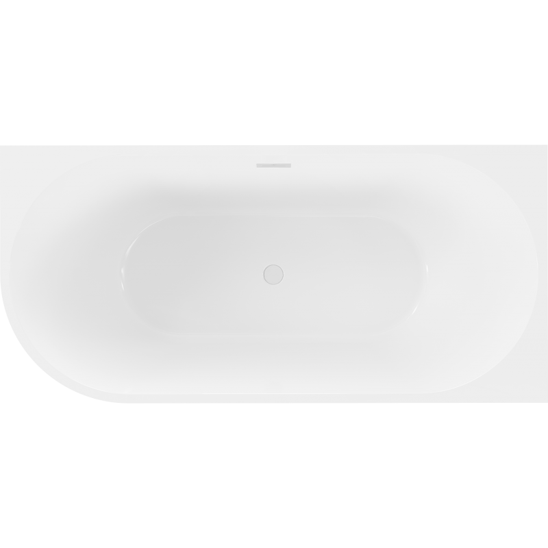 Mexen Mia freestanding corner bathtub right 170 x 80 cm, white, white overflow - 52691708000P-20
