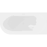 Mexen Mia right corner freestanding bathtub 170 x 80 cm, white, white overflow - 52691708000P-20