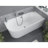 Mexen Mia freestanding corner bathtub right 170 x 80 cm, white, gun metal overflow - 52691708000P-95