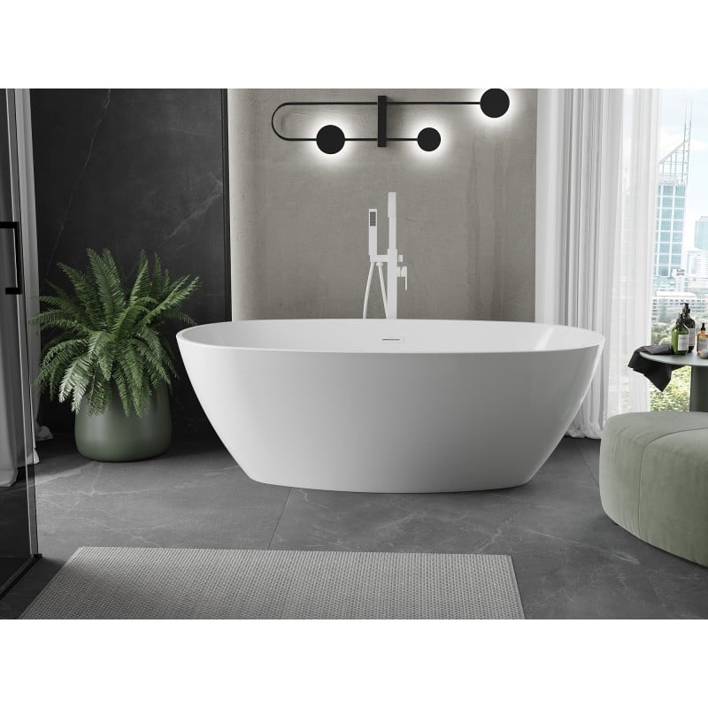 Mexen Eris freestanding bathtub 170 x 80 cm, white, white overflow - 53441708000-20