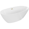 Mexen Eris freestanding bathtub 170 x 80 cm, white, with gold overflow - 53441708000-50