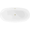 Mexen Eris freestanding bathtub 170 x 80 cm, white, brushed gold overflow - 53441708000-55