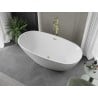 Mexen Eris freestanding bathtub 67 x 31 inches, white, brushed gold overflow - 53441708000-55