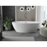 Mexen Eris freestanding bathtub 67 x 31 inches, white, rose gold overflow - 53441708000-60