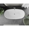 Mexen Eris freestanding bathtub 170 x 80 cm, white/black, chrome overflow - 53441708075-01