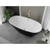 Mexen Eris freestanding bathtub 170 x 80 cm, white/black, gold overflow - 53441708075-50