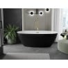 Mexen Eris freestanding bathtub 170 x 80 cm, white/black, gold overflow - 53441708075-50