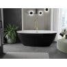 Mexen Eris freestanding bathtub 170 x 80 cm, white/black, brushed gold overflow - 53441708075-55