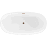 Mexen Eris freestanding bathtub 170 x 80 cm, white/black, rose gold overflow - 53441708075-60