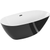 Mexen Eris freestanding bath 170 x 80 cm, white/black, black overflow - 53441708075-70