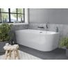 Mexen Mia free-standing corner left bathtub 180 x 80 cm, white, chrome overflow - 52691808000L-01