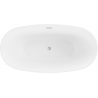 Mexen Eris free-standing bath 170 x 80 cm, white/black, brushed nickel overflow - 53441708075-97