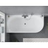 Mexen Mia Free-standing Corner Bathtub Left 180 x 80 cm, White, Chrome Drain - 52691808000L-01