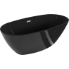 Mexen Eris freestanding bathtub 170 x 80 cm, black, chrome overflow - 53441708070-01