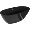 Mexen Eris freestanding bathtub 170 x 80 cm, black, gold overflow - 53441708070-50