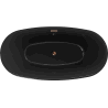 Mexen Eris freestanding bathtub 67 x 31 inches, black, with rose gold overflow - 53441708070-60