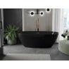 Mexen Eris freestanding bathtub 67 x 31 inches, black, with rose gold overflow - 53441708070-60