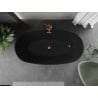 Mexen Eris freestanding bathtub 170 x 80 cm, black, overflow rose gold - 53441708070-60