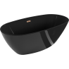 Mexen Eris freestanding bathtub 67 x 31 inches, black, brushed copper overflow - 53441708070-65