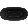 Mexen Eris freestanding bathtub 67 x 31 inches, black, brushed copper overflow - 53441708070-65