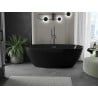 Mexen Eris freestanding bathtub 170 x 80 cm, black, brushed gun gray overflow - 53441708070-66
